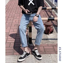 夏季薄款淺色九分牛仔褲寬松男士潮牌韓版潮流修身小腳褲子痞帥 歷史價格詳細信息