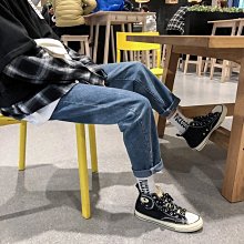 下殺-正韓潮流垂感直筒牛仔褲潮新牌ins復古寬松老爹褲男新品長褲2020年新款 歷史價格詳細信息