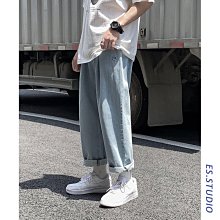 新品 束腳牛仔褲男 2色S-3XL 拼接腰果花牛仔褲子 潮流百搭ins港風褲子 春秋款褲子 痞帥九分褲-可開發票 歷史價格詳細信息