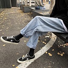 秋冬新款牛仔褲男面料柔軟寬松直筒微哈倫小腳韓版潮黑灰長褲百搭 歷史價格詳細信息