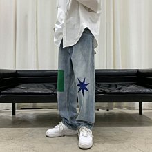 下殺-牛仔褲男個性破洞毛邊寬松新直筒正韓夏裝青少年ins新品時尚薄款九分褲 歷史價格詳細信息