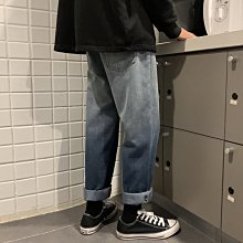 新款漸變色牛仔褲男直筒寬鬆設計感小眾褲子嘻哈高街痞帥炸街闊腿 歷史價格詳細信息