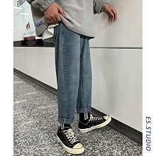 下殺-香港日系松緊腰褲子男士淺新色九分牛仔褲夏季休閒寬松新品束腳哈倫褲男 歷史價格詳細信息