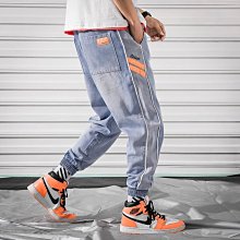 現貨 直筒牛仔長褲.寬褲管.藍色牛仔褲.簡約酷炫長褲.潮牌.耐磨薄褲.藍色.二手 歷史價格詳細信息