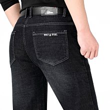 秋冬男式中腰牛仔褲寬松直筒男褲彈力商務休閑中年牛仔長褲子 Y69532 歷史價格詳細信息