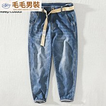 彈力 牛仔九分褲 牛仔褲休閒長褲 牛仔破洞褲 男生長褲 工作褲長褲 (LN756)【FIZZE】 歷史價格詳細信息