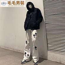 牛仔褲男 落地牛仔褲 男生牛仔褲 直筒牛仔褲男 男秋季寬鬆學生韓版潮流百搭直筒九分褲闊腿男褲長褲  露天 歷史價格詳細信息