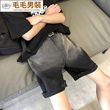 牛仔短褲男夏季薄款五分褲潮流美式男款男生褲子男士休閒五分褲-毛毛男裝 歷史價格詳細信息