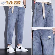新款男士長款牛仔褲27-34碼 夏季深藍色刺繡牛仔褲男中國風潮牌緊身窄管褲子韓版彈力國潮男褲 男款牛仔長褲 歷史價格詳細信息