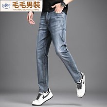 牛仔褲男士3新款夏季寬鬆青年小直筒褲潮牌彈力休閒長褲子男裝-毛毛男裝 歷史價格詳細信息