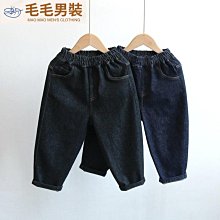 男童牛仔褲兒童春秋季外穿黑色長褲2023新款痞帥男孩秋裝百搭褲子 歷史價格詳細信息