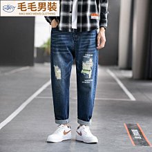 破洞牛仔短男寬鬆潮流大尺碼五分男士工裝五分馬夏季薄款熱賣 歷史價格詳細信息