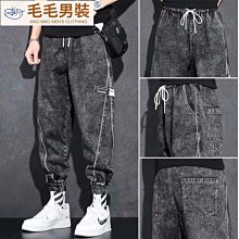 褲子男潮牌寬鬆束腳休閒褲春秋薄款日系復古純棉大口袋機能工裝褲 歷史價格詳細信息