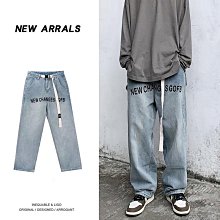 牛仔褲男 落地牛仔褲 男生牛仔褲 直筒牛仔褲男 男秋季寬鬆學生韓版潮流百搭直筒九分褲闊腿男褲長褲  露天 歷史價格詳細信息