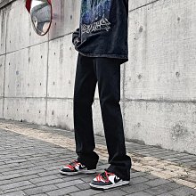 牛仔長褲 拖地褲 美式高街牛仔褲男嘻哈寬鬆潮流ins寬褲港風痞帥印花直筒長褲子M3XL 直筒牛仔寬褲 長褲~時尚男裝 歷史價格詳細信息