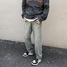 秋冬美杜莎刺繡牛仔褲子男中腰青年休閒彈力小直筒厚刷毛長褲潮牌 歷史價格詳細信息