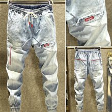 男褲 休閒牛仔褲 束口褲 秋季男士彈力牛仔褲潮男新款韓版水洗牛仔長褲小腳哈倫褲723 歷史價格詳細信息