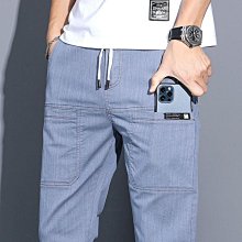 【潮派衣櫥】束腳牛仔褲男  春秋季韓版痞帥九分褲  港風寬鬆直筒褲子 韓版工裝褲  黑色顯瘦中腰牛仔褲  藍色窄管長褲 字母休閒 歷史價格詳細信息