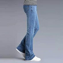 秋冬新款微喇叭褲男垂感牛仔褲復古水洗拖地褲寬鬆直筒百搭長褲潮 歷史價格詳細信息