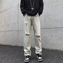 【潮派衣櫥】破洞牛仔褲男窄管寬鬆韓版潮流破褲子9分緊身春夏季薄九分褲 歷史價格詳細信息