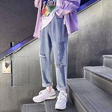 九分褲 寬鬆 牛仔褲男 哈倫 男生褲子 褲子牛仔褲 牛仔長褲 縮口褲 鬆緊休閒褲 休閒長褲  (CJK28【FIZZE】 歷史價格詳細信息