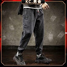 牛仔褲鬆緊 丹寧 牛仔 藍 長褲 男士 縮口 窄管 牛仔哈倫褲  韓版 腰 束腳 緊腿褲 男 秋冬 歷史價格詳細信息
