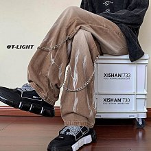 扎染牛仔褲男hiphop褲子高街ins潮牌嘻哈美式街頭vibe闊腿拖地褲【S3XL】褲子 落地褲 牛仔長褲 直筒牛-潮流精選 歷史價格詳細信息