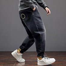 潮流時尚休閒印花牛仔褲男士高街國潮設計休閒直筒闊腿褲 歷史價格詳細信息