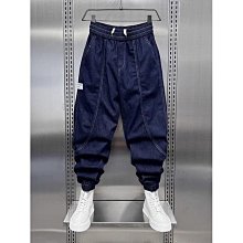 【潮派衣櫥】牛仔褲男秋季新潮牌寬鬆九分束腳秋冬哈倫休閒褲子春秋 歷史價格詳細信息