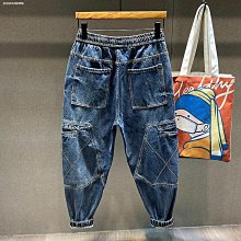 高街復古工裝開叉拉鏈牛仔褲男士韓版痞帥寬鬆直筒拖地微喇叭長褲 歷史價格詳細信息