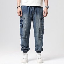 【潮派衣櫥】男士牛仔褲 多口袋牛仔褲 寬鬆加肥加大碼長褲子 男潮流嘻哈大碼街舞滑板褲 歷史價格詳細信息