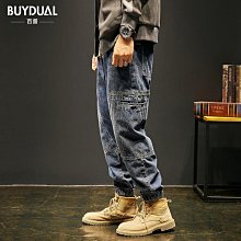 大碼男裝美式潮牌牛仔褲男闊腿寬鬆胖子高街刺繡老爹高個子加長版 歷史價格詳細信息