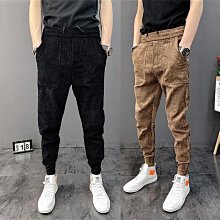 【潮派衣櫥】春秋季休閒褲男 磨毛加厚緊身鬆緊腰青年商務百搭直筒潮流長褲字 男褲 歷史價格詳細信息