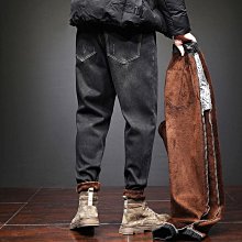 秋冬款哈倫牛仔褲男寬鬆束腳潮牌百搭學生工裝休閒九分褲 歷史價格詳細信息