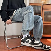 休閒牛仔褲 男褲 青少年學生男裝破洞小腳牛仔褲韓版修身潮流ins休閑褲3815 歷史價格詳細信息