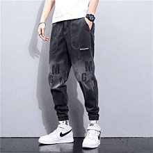 【潮派衣櫥】牛仔褲男秋季新潮牌寬鬆九分束腳秋冬哈倫休閒褲子春秋 歷史價格詳細信息