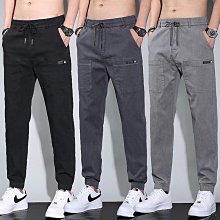 六兜男士牛仔褲 春夏季超彈直筒寬鬆彈力拉鍊褲多口袋工裝褲男耐磨褲 歷史價格詳細信息