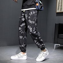 牛仔褲男 寬鬆直筒褲 束口褲 拼接工裝褲 潮牌ins 港風 韓版 個性 高街九分長褲 正韓男生衣著 歷史價格詳細信息