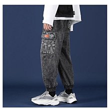 牛仔褲男 燈芯絨 壓力褲男 排汗褲 落地長褲 多袋牛仔褲 排扣牛仔褲 街舞褲 ins高街工裝褲男秋季-毛毛男裝 歷史價格詳細信息