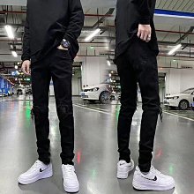 丹寧長褲緊身牛仔褲男牛仔長褲男士牛仔褲春夏薄款破洞刺繡休閒百搭彈力褲子男 歷史價格詳細信息