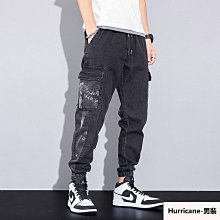 M8XL 大尺碼牛仔褲男 鬆緊腰抽繩綁帶牛仔長褲 束口褲 胖子顯瘦縮口褲 丹寧褲子 韓版男生休閒褲加大尺碼 歷史價格詳細信息