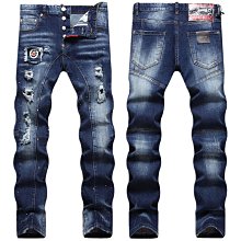 時尚男士牛仔褲破洞牛仔褲彈力修身褲子自行車牛仔褲長褲男褲 歷史價格詳細信息