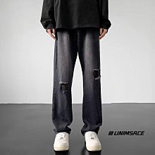 破洞牛仔褲男士春季美式復古寬鬆直筒ins高街潮牌拉鍊休閒長褲子 歷史價格詳細信息