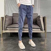 【潮人衣櫃】素色緊身牛仔長褲 牛仔窄管褲 牛仔束口褲 牛仔 男長褲 男褲子 男韓版牛仔褲 潮牌牛仔褲 潮流小夥 秋季哈倫褲 歷史價格詳細信息