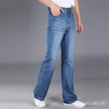 牛仔褲男 喇叭褲 春秋季男式牛仔微喇叭褲 韓版潮彈力修身喇叭男牛仔長褲 歷史價格詳細信息