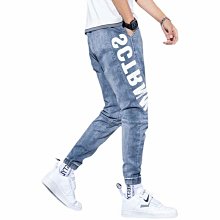 M-4XL大尺碼牛仔褲男 四季可穿 休閒時尚百搭 縮口褲 窄管九分褲 復古淺藍色 韓版ins潮牌男生丹寧長褲 修身 顯瘦 歷史價格詳細信息