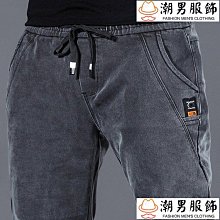 春季松緊腰男士牛仔褲加肥加大高腰彈力肥佬胖子400斤大碼褲子 歷史價格詳細信息