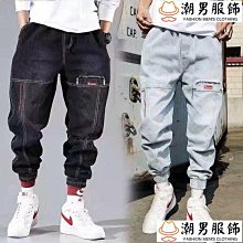 S-5XL 潮牌小熊印花鬆緊帶牛仔褲 韓版 九分褲 潮流百搭牛仔褲男淺色直筒褲 牛仔褲 長褲 （JGN33）【壹號站】 歷史價格詳細信息