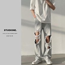 刷破牛仔褲 牛仔九分褲 牛仔褲 丹寧褲 男生褲子 休閒長褲 BANG【MP42】 歷史價格詳細信息