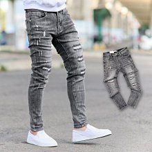 男裝NB1553J黑灰刷色抽鬚無破補丁合身版牛仔褲·晴子寶藏屋 歷史價格詳細信息